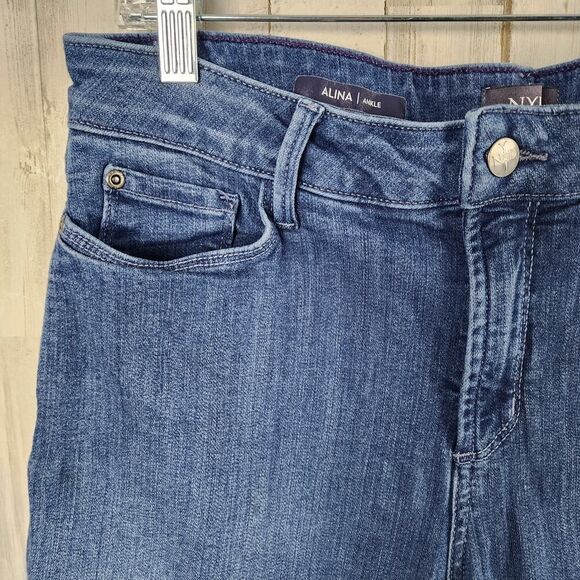 NYDJ Alina Ankle Denim Jeans Blue Size 12 - Picture 9 of 10